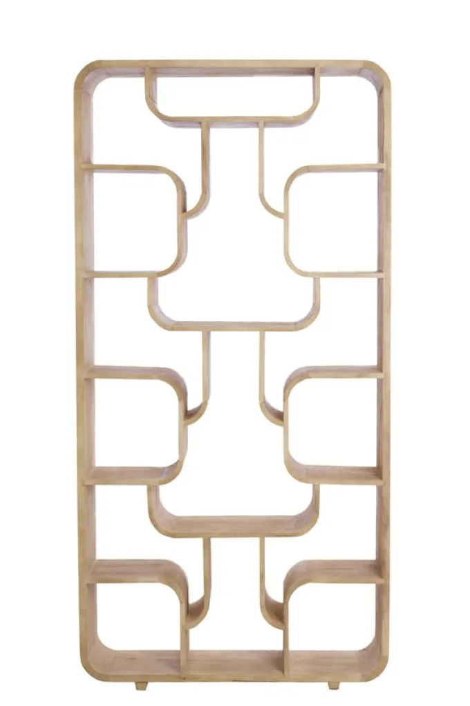 Light en Living Kast open 100x30x200 cm LABARE mat naturel