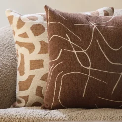 Light en Living Kussen 45x45 cm ALPENA terra+beige
