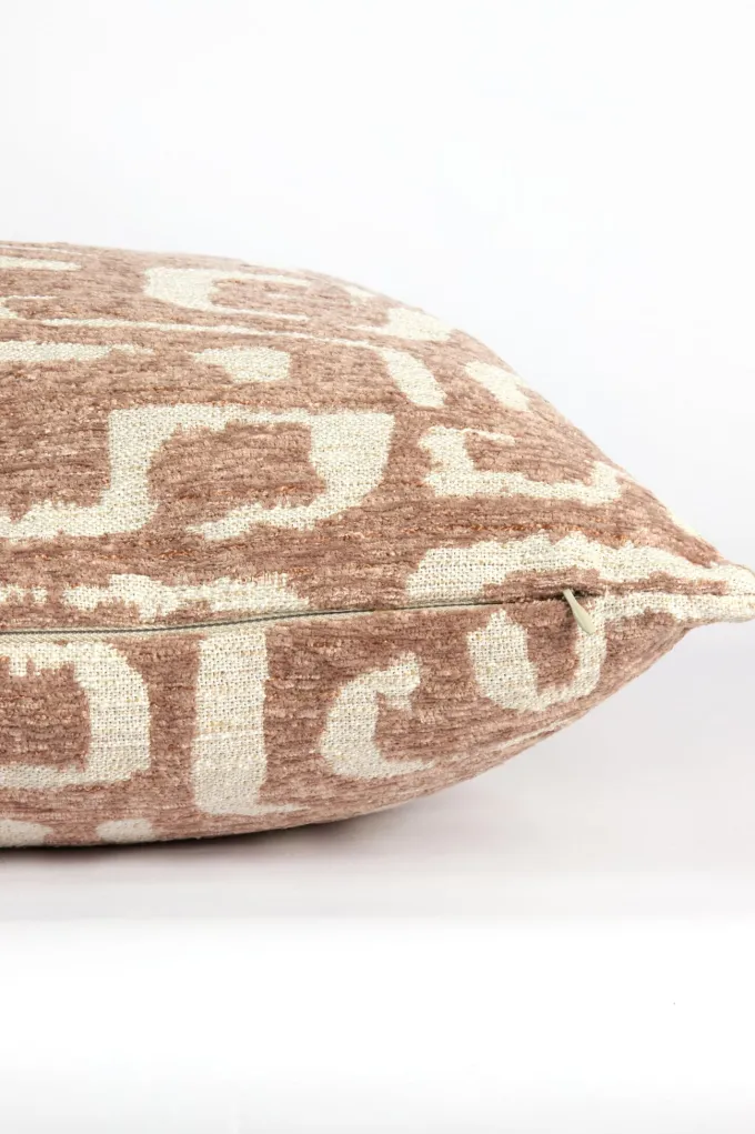 Light en Living Kussen 45x45 cm ALZEY terra+beige veren gevuld