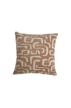 Light en Living Kussen 45x45 cm ALZEY terra+beige veren gevuld
