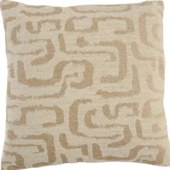 Light en Living Kussen 45x45 cm ALZEY beige+zand veren gevuld