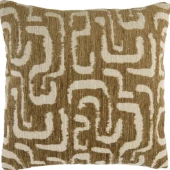 Light en Living Kussen 45x45 cm ALZEY groen-grijs+beige veren gevuld