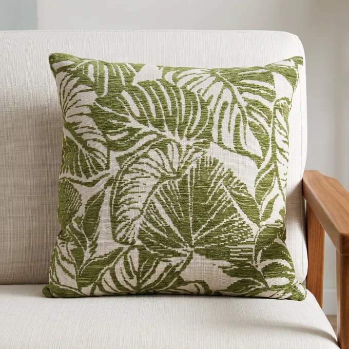 Light en Living Kussen 45x45 cm CAPREA groen - Light & Living