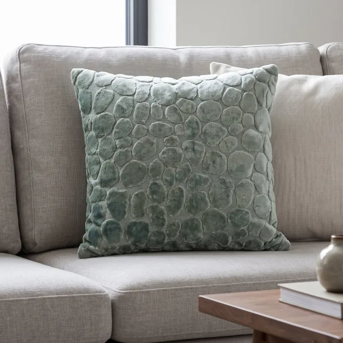 Light en Living Kussen 45x45 cm FLORIAN grijs-groen van Light & Living