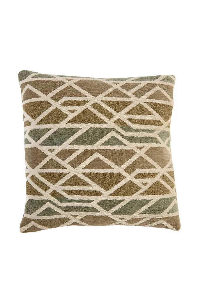 Light en Living Kussen 45x45 cm FULDOS mint groen+crème veren gevuld