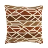 Light en Living Kussen 45x45 cm FULDOS terra+crème veren gevuld