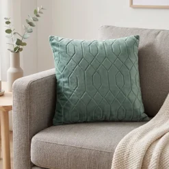 Light en Living Kussen 45x45 cm HARPY donker mint groen - Light & Living