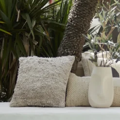 Light en Living Kussen 45x45 cm HUMADA bouclé naturel