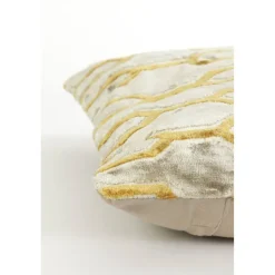 Light en Living Kussen 45x45 cm JEMBANA velvet zand+okergeel