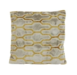 Light en Living Kussen 45x45 cm JEMBANA velvet zand+okergeel