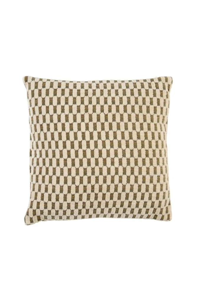 Light en Living Kussen 45x45 cm KASSEL mint groen+crème veren gevuld