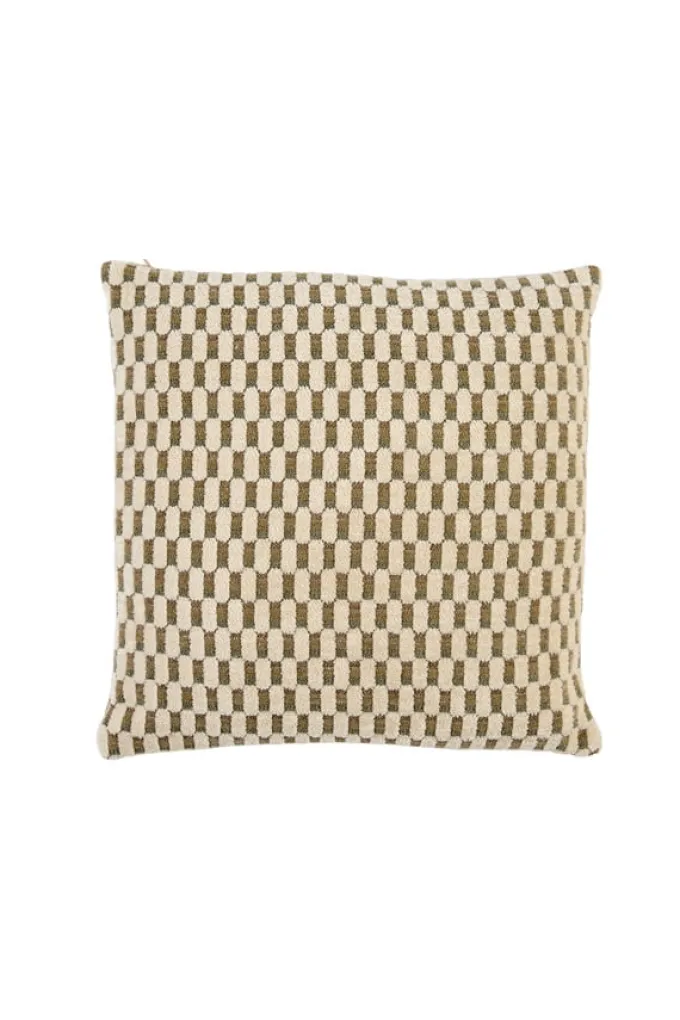 Light en Living Kussen 45x45 cm KASSEL mint groen+crème veren gevuld