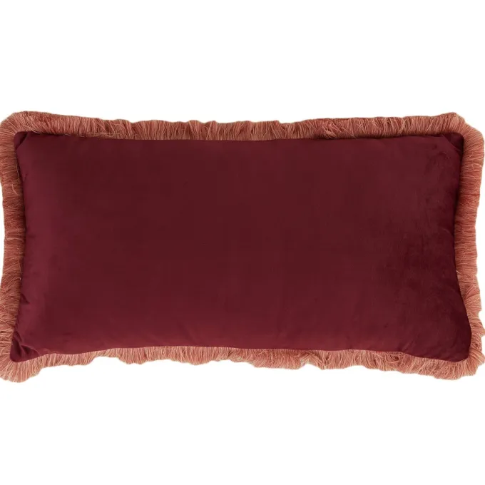Light en Living Kussen 60x30 cm LIENA velvet bordeaux-licht roze