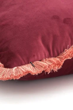 Light en Living Kussen 60x30 cm LIENA velvet bordeaux-licht roze