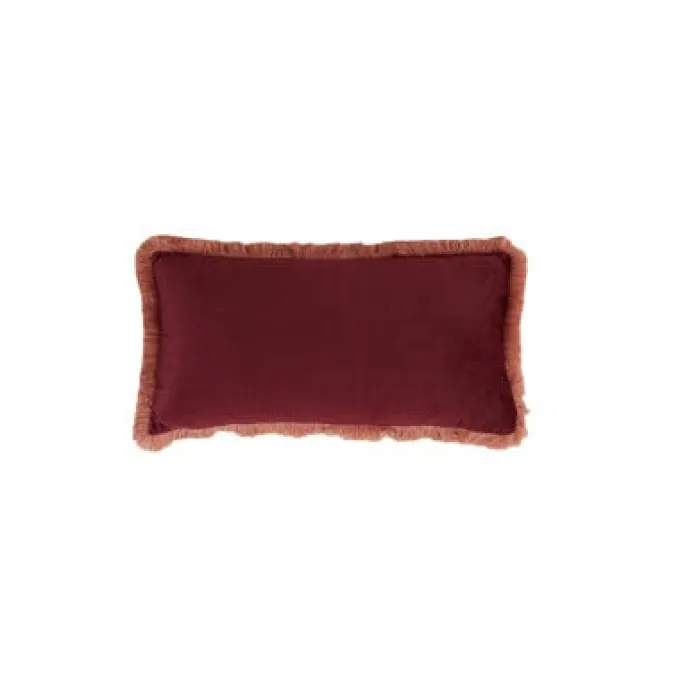 Light en Living Kussen 60x30 cm LIENA velvet bordeaux-licht roze