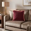 Light en Living Kussen 45x45 cm LIENA velvet bordeaux-licht roze