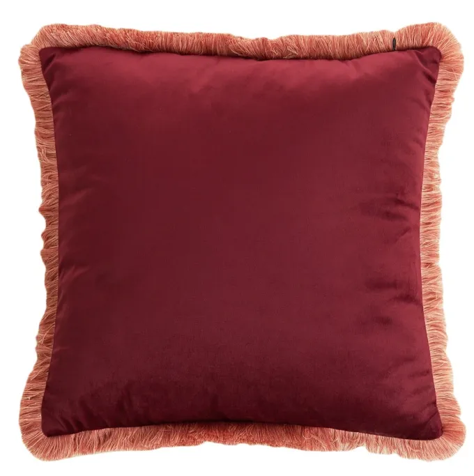 Light en Living Kussen 45x45 cm LIENA velvet bordeaux-licht roze