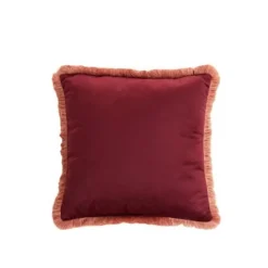 Light en Living Kussen 45x45 cm LIENA velvet bordeaux-licht roze
