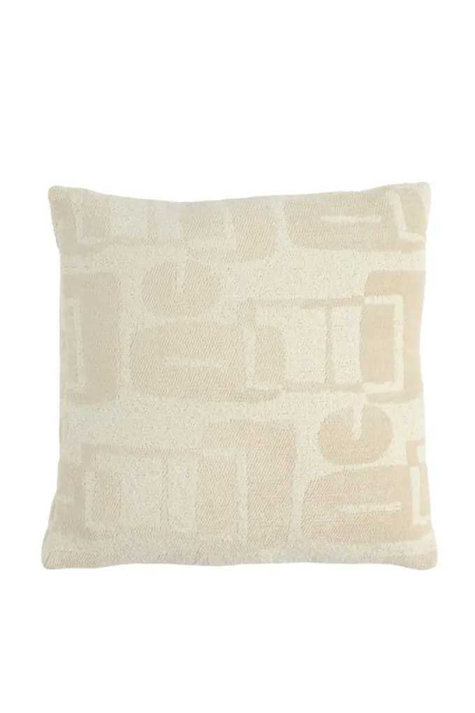 Light en Living Kussen 45x45 cm LYSS crème veren gevuld