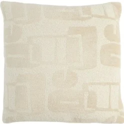 Light en Living Kussen 45x45 cm LYSS crème veren gevuld