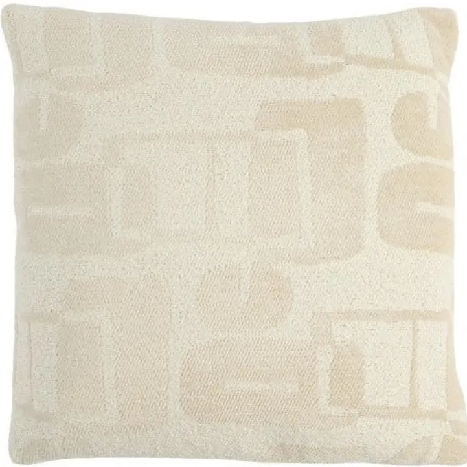 Light en Living Kussen 45x45 cm LYSS crème veren gevuld