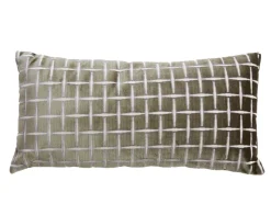 Light en Living Kussen 60x30 cm ROMAIN groen-wit