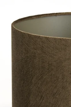 Light en Living Lampenkap cilinder LUBIS bruin - Diverse maten