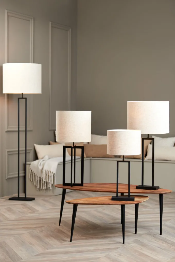 Light en Living Lampenkap cilinder 50-50-38 cm LIVIGNO naturel