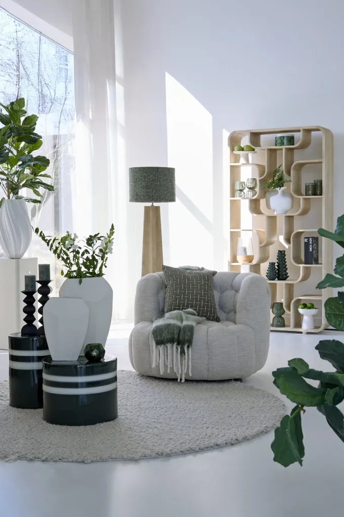 Light en Living Lampenkap cilinder 40-40-30 cm OSIRE groen