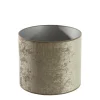 Light en Living Lampenkap Cilinder Chelsea Fluweel Zilver 35-35-30 cm