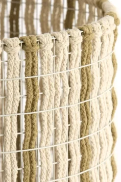 Light en Living Lampenkap 31-31-41,5 cm SIMBELIN crème + olijfgroen