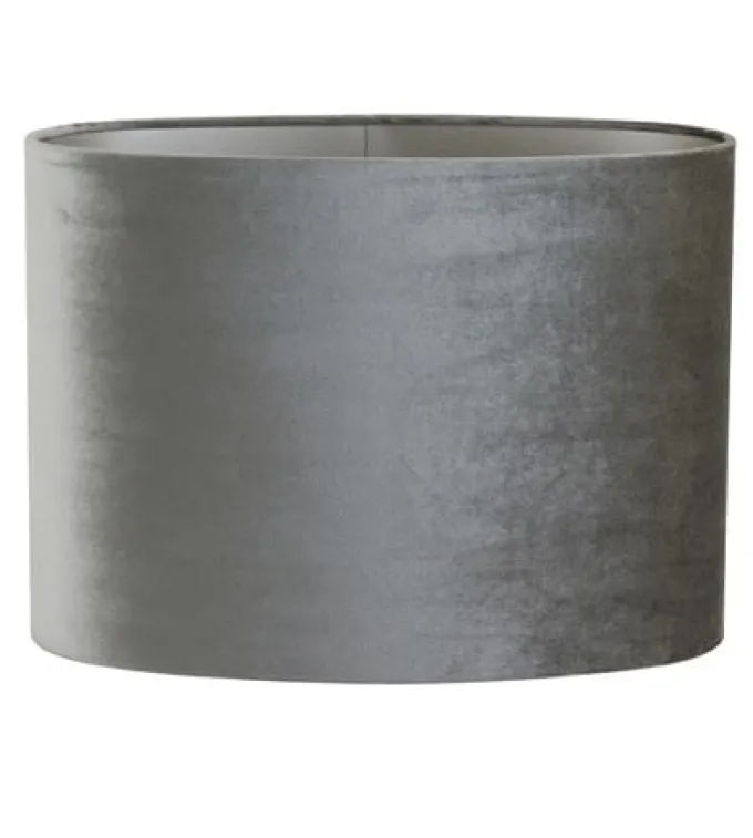 Light en Living Lampenkap ovaal recht smal ZINC taupe - diverse afmetingen