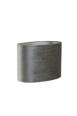 Light en Living Lampenkap ovaal recht smal ZINC taupe - diverse afmetingen
