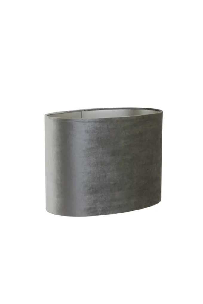 Light en Living Lampenkap ovaal recht smal ZINC taupe - diverse afmetingen