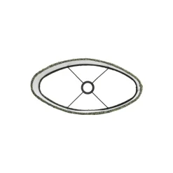 Light en Living Lampenkap ovaal recht smal 38-17,5-28 cm OSIRE groen