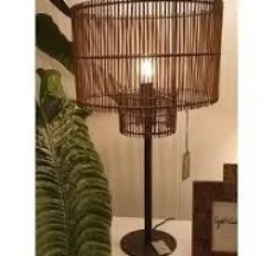 Light en Living Lampenkap RODGER bamboo Bruin Ø30x25 cm
