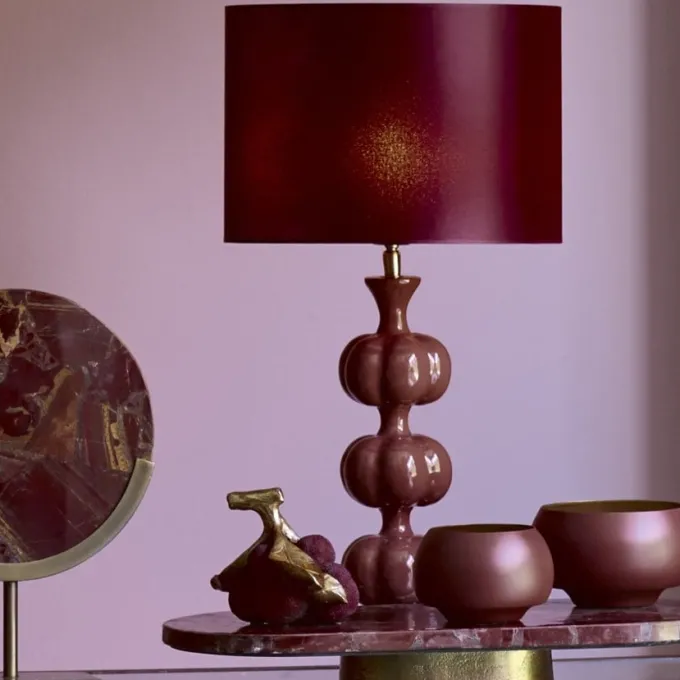Light en Living Lampenkap rond 30x30x21 cm IMANI bordeaux
