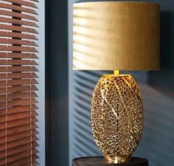 Light en Living Lampvoet SINULA goud Ø26x44 cm van Light & Living