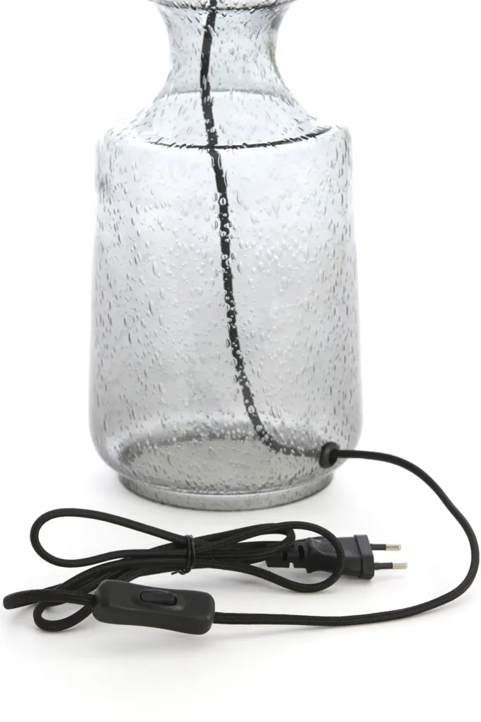 Light en Living Lampvoet Ø15x51 cm LABIN glas smoke+zwart