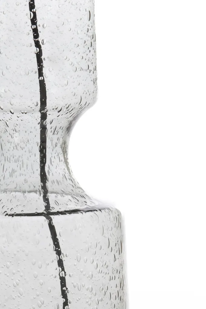 Light en Living Lampvoet Ø12,5x39 cm LABIN glas smoke+zwart