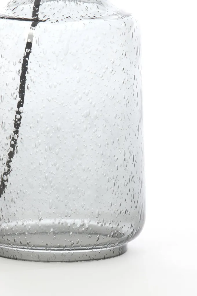 Light en Living Lampvoet Ø12,5x39 cm LABIN glas smoke+zwart