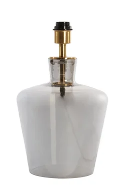 Light en Living Lampvoet Ø25x35 cm MYLES smoke glas+antiek brons