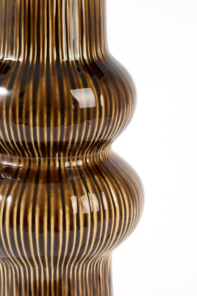 Light en Living Lampvoet Ø19x57 cm ROUCA keramiek donker bruin