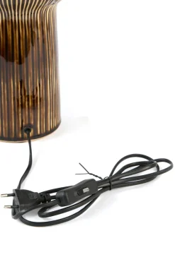 Light en Living Lampvoet Ø19x57 cm ROUCA keramiek donker bruin