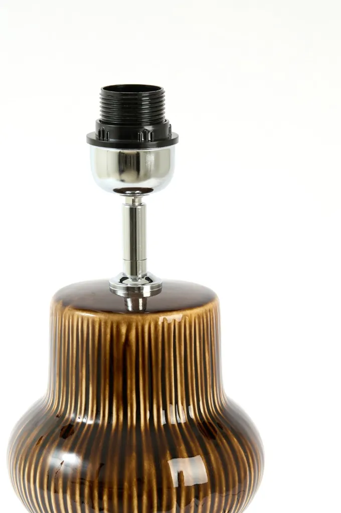 Light en Living Lampvoet Ø19x57 cm ROUCA keramiek donker bruin