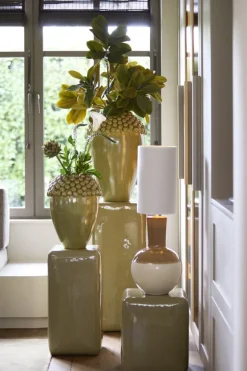 Light en Living Lampvoet Ø28,5x52 cm ULLOA keramiek lichtbruin + crème