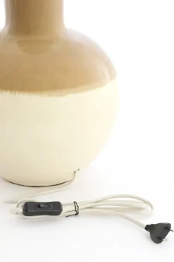 Light en Living Lampvoet Ø28,5x52 cm ULLOA keramiek lichtbruin + crème