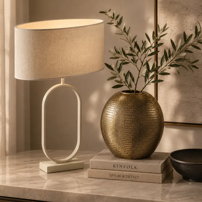 Light en Living Lampvoet 21x10x45 cm JAMIRI creme