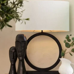 Light en Living Lampvoet 41x13x55 cm TINAR hout mat zwart