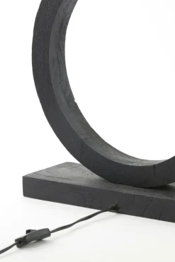Light en Living Lampvoet 41x13x55 cm TINAR hout mat zwart